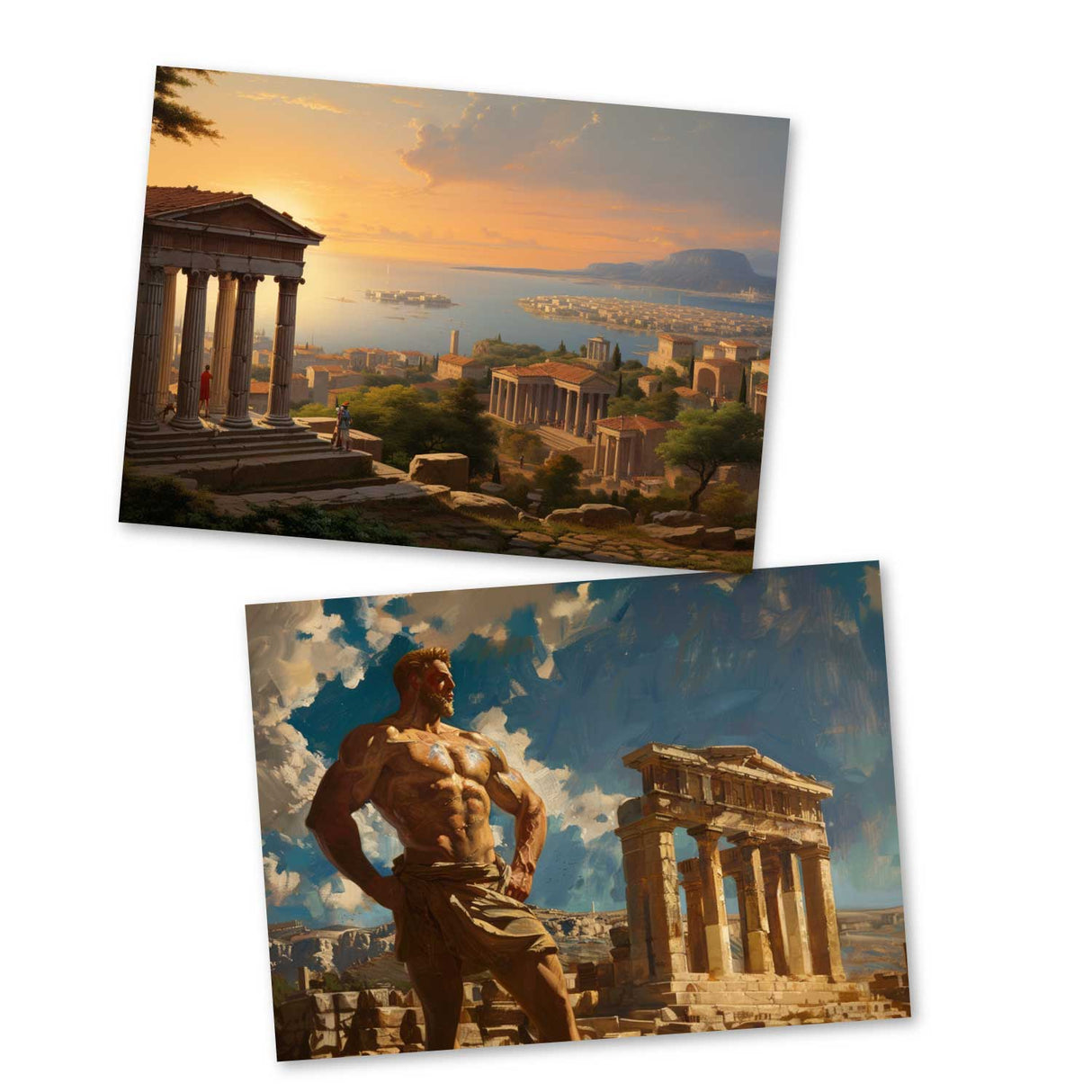 Antike Griechische Mythologie - Herakles - Herkules als Kartenset VOL 1 (15 Karten) | Karten der Götter | Geschenk | Postkarte Klappkarte