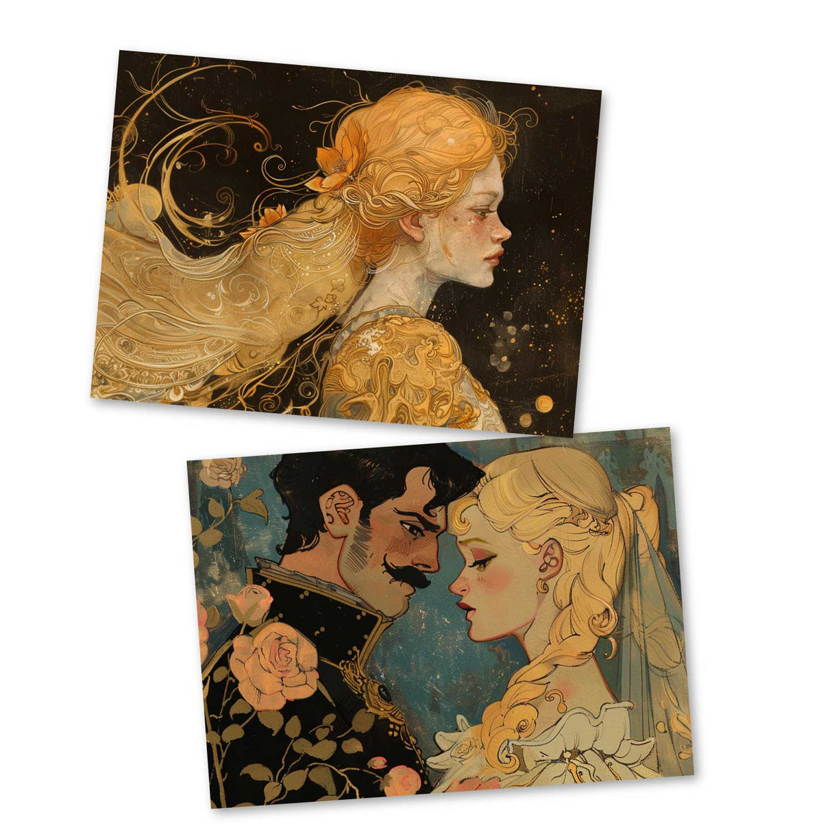 König Drosselbart Set A6 (15 Cards) kunstvoll Illustrierte Märchen I von den Brüdern Grimm im Original als kunstvolles Set