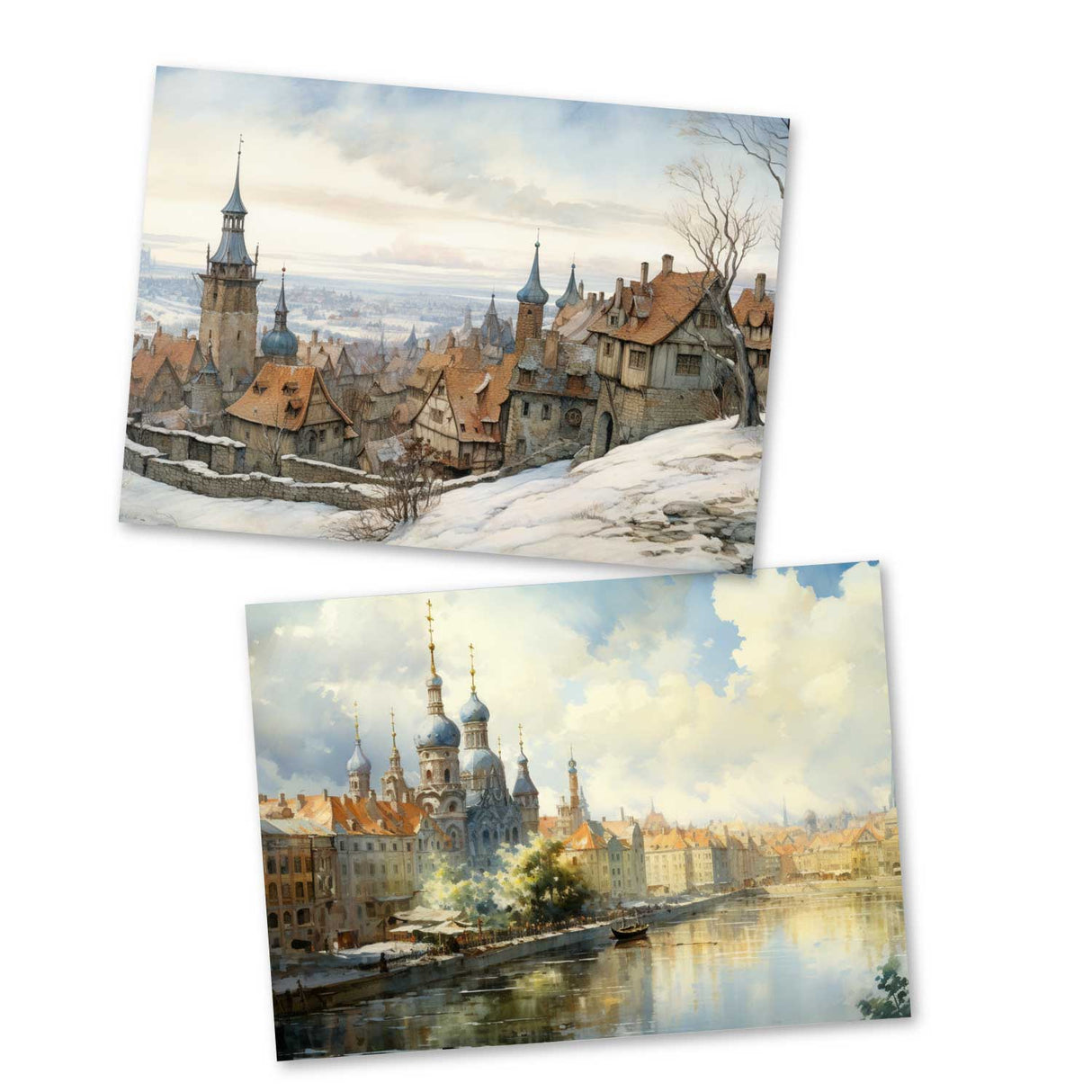 Die Schneekönigin (15 Cards) Illustriertes Wintermärchen I von H.C. Andersen im Original als kunstvolles Set I Die Eiskönigin im Original