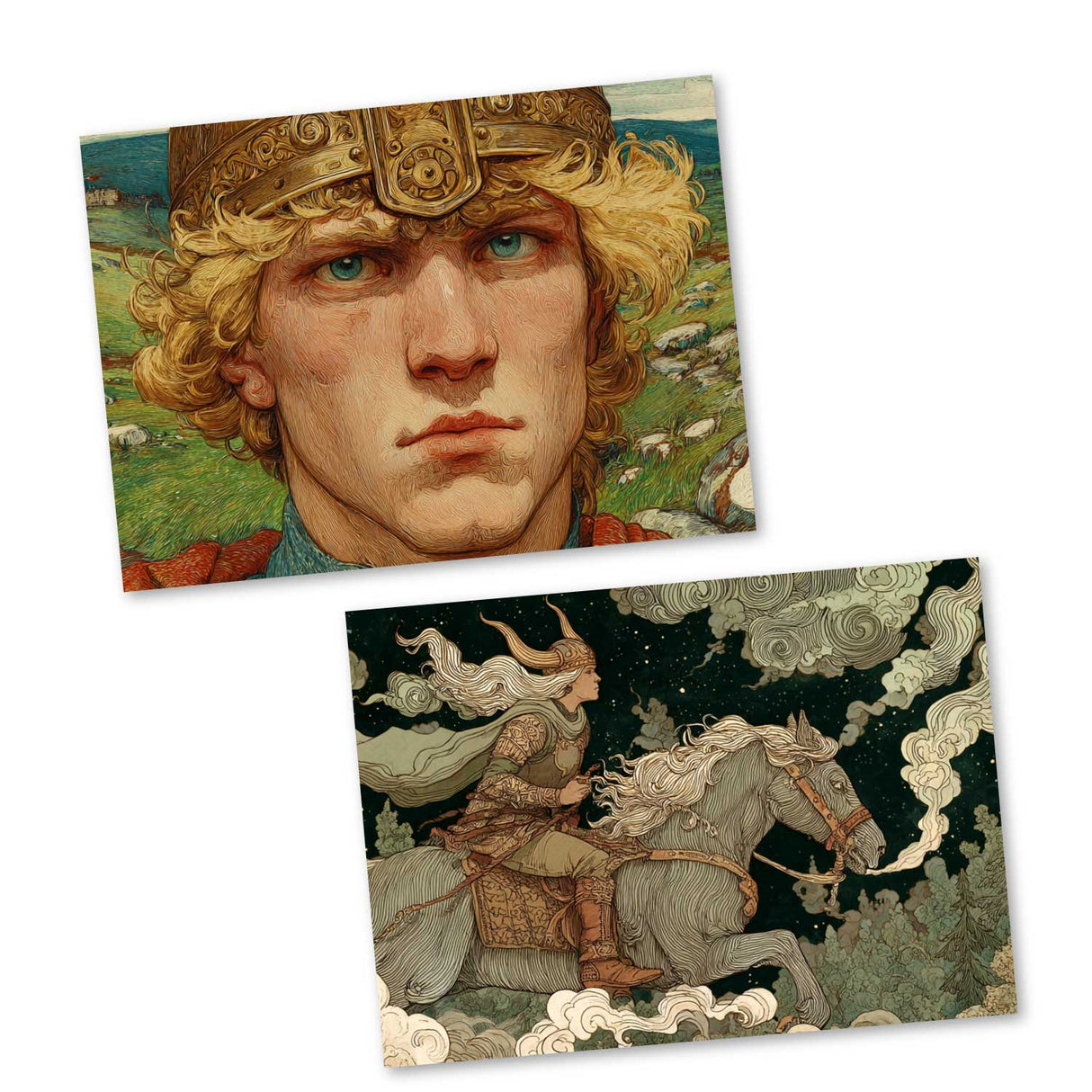 Die Walküre - Teil 3 - Der Ring des Nibelungen Karten Set A6 (15 Cards) klassisch Illustrierte Legende I Walküre I kunstvolles Set