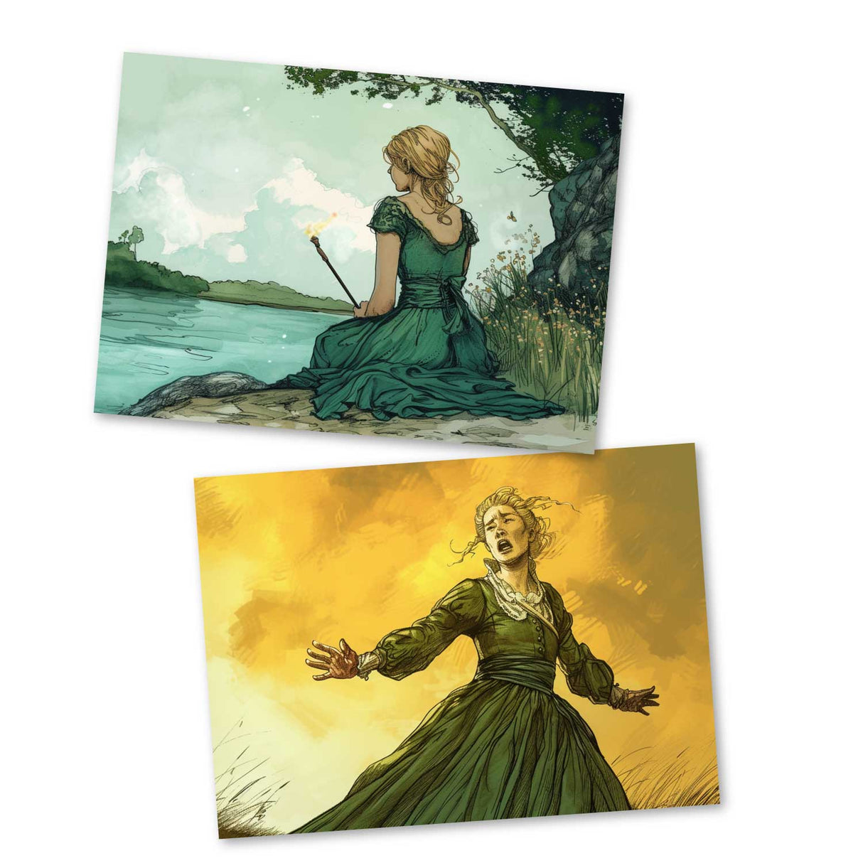 Der Brunnen des wahren Glücks Karten Set A6 (15 Cards) Illustriertes Harry Potter Märchen von Beedle dem Barden I Fantasy Postkarten