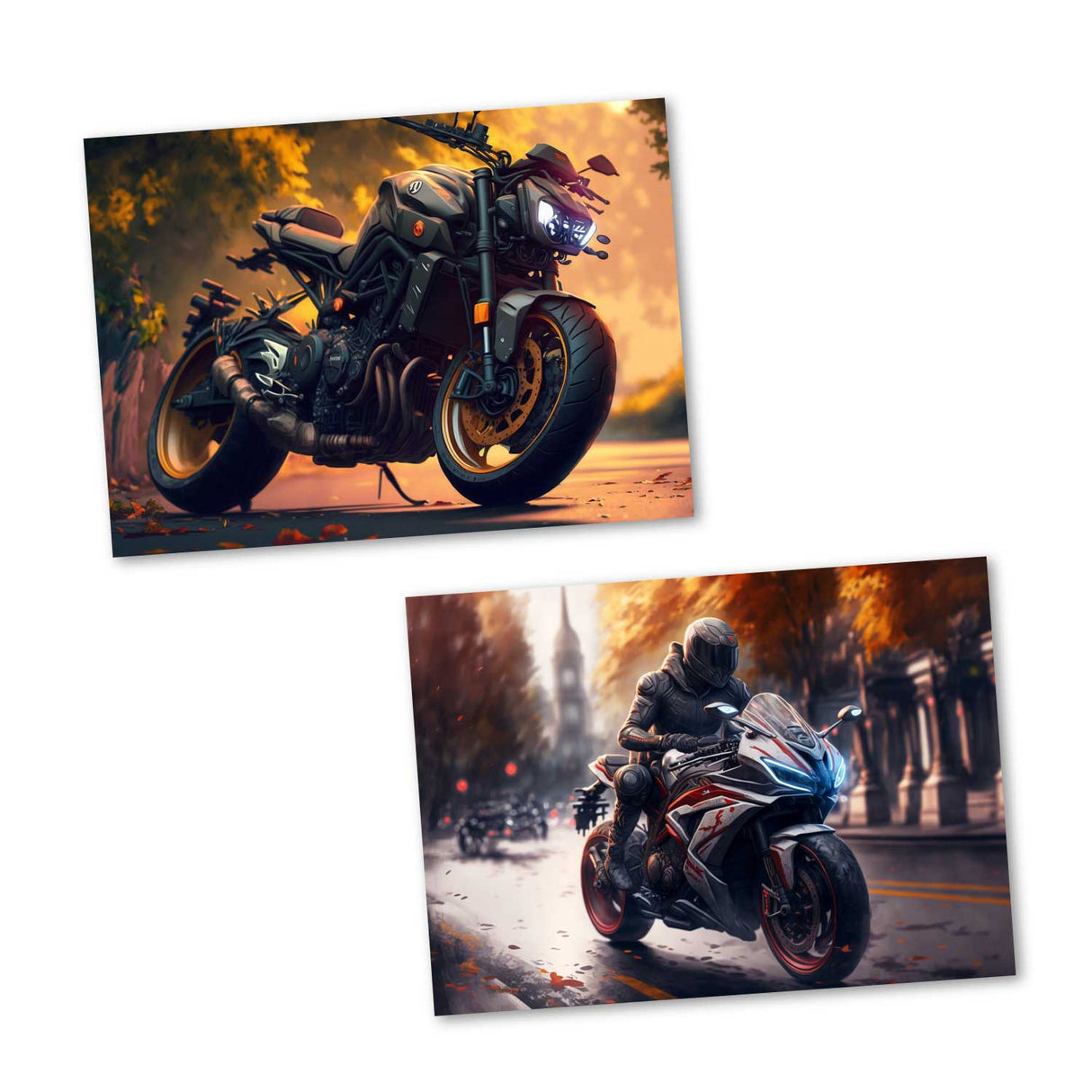 Die schönsten Autos als Grußkarten im Set (10 Karten) | Kunstvolle Motivkarten Autos | Cars, Mercedes, Ford