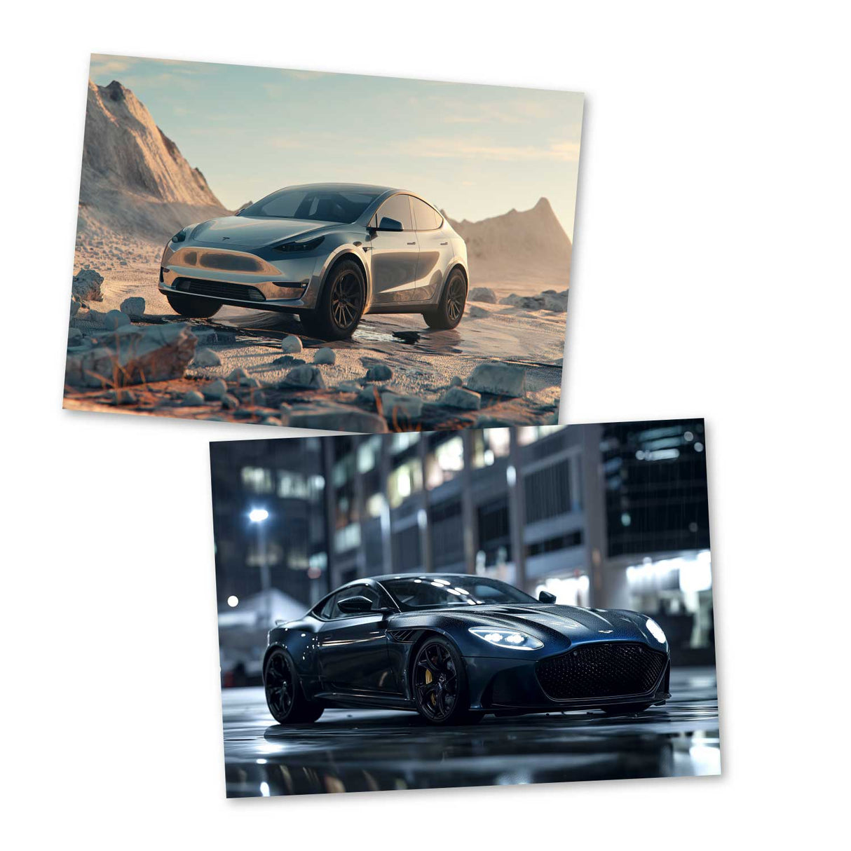 Die schönsten Autos als Grußkarten im Set VOL 2 (15 Karten) | Kunstvolle Motivkarten Autos | Cars, Mercedes, Ford,