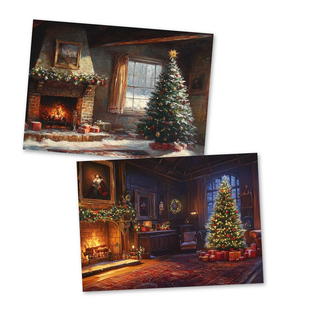 Der Tannenbaum - Märchen von H.C. Andersen Set A6 (15 Cards) klassisch Illustriert I Weihnachtsbaum I kunstvolles Set