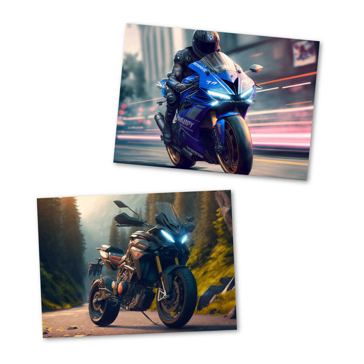 Die schönsten Autos als Grußkarten im Set (10 Karten) | Kunstvolle Motivkarten Autos | Cars, Mercedes, Ford