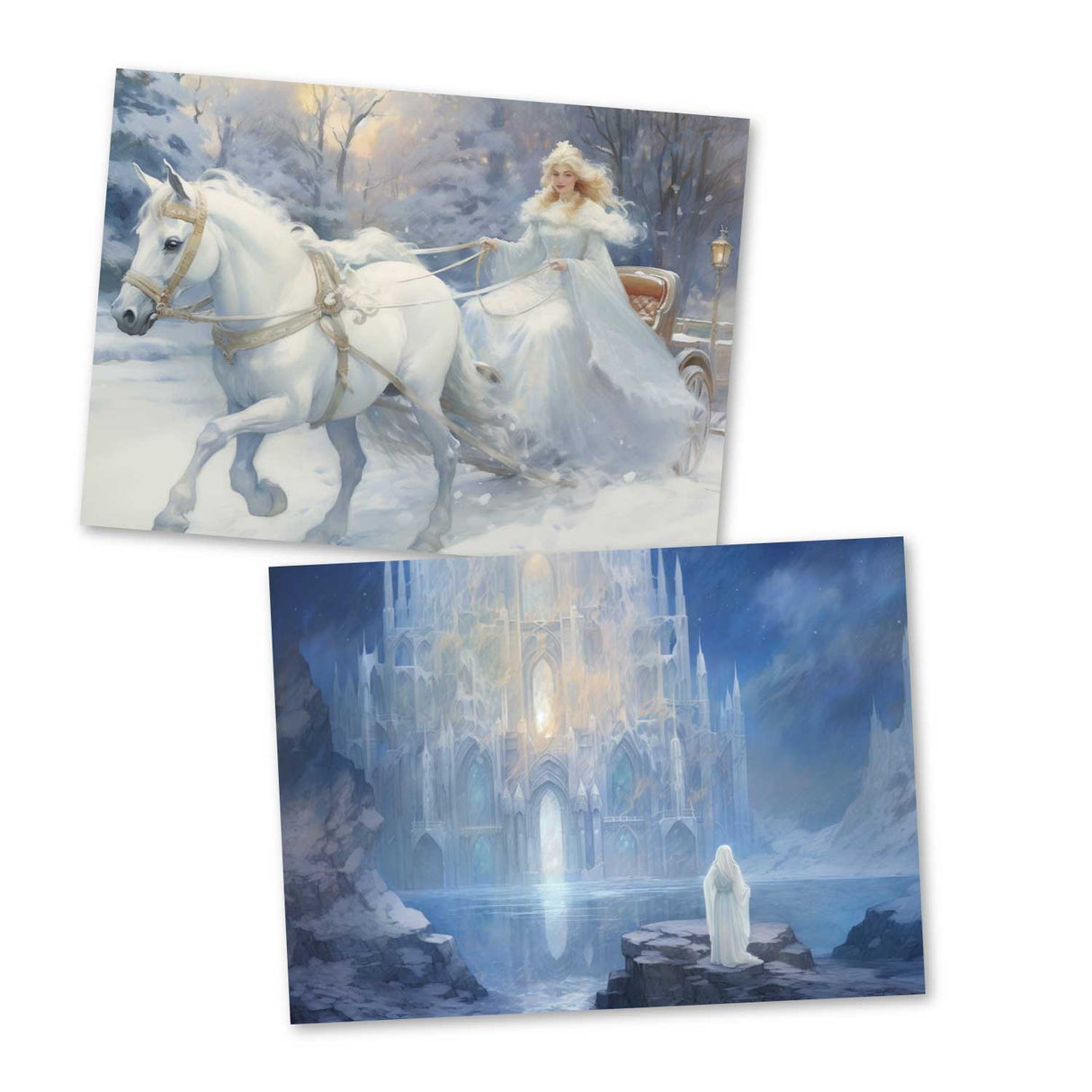 Die Schneekönigin (15 Cards) Illustriertes Wintermärchen I von H.C. Andersen im Original als kunstvolles Set I Die Eiskönigin im Original