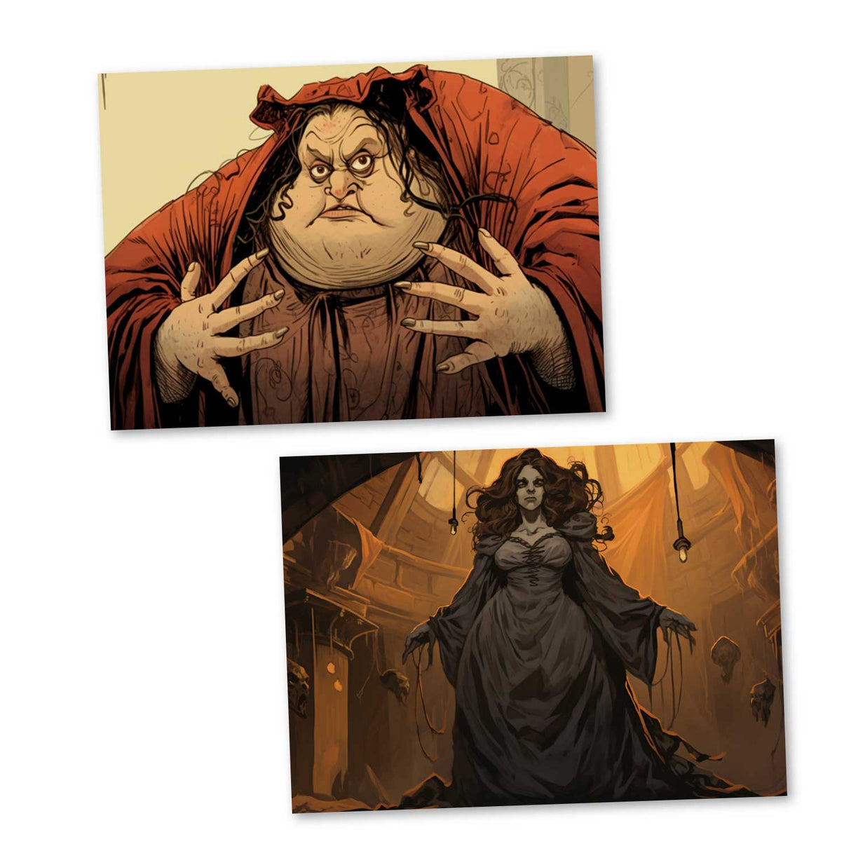 Die drei Spinnerinnen Karten Set A6 (15 Cards) Illustriertes Märchen I von den Gebrüdern Grimm im Original als kunstvolles Set