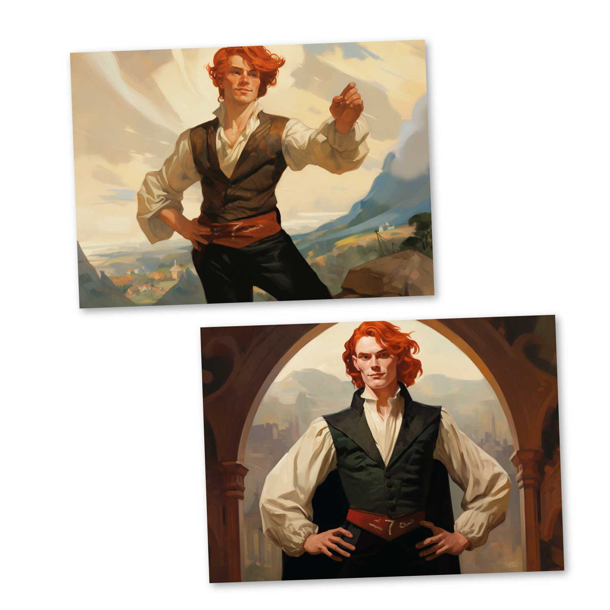 Das tapfere Schneiderlein Set A6 (15 Cards) kunstvoll Illustrierte Märchen I von den Brüdern Grimm im Original als kunstvolles Set