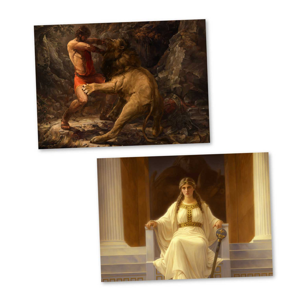 Antike Griechische Mythologie - Herakles - Herkules als Kartenset VOL 1 (15 Karten) | Karten der Götter | Geschenk | Postkarte Klappkarte