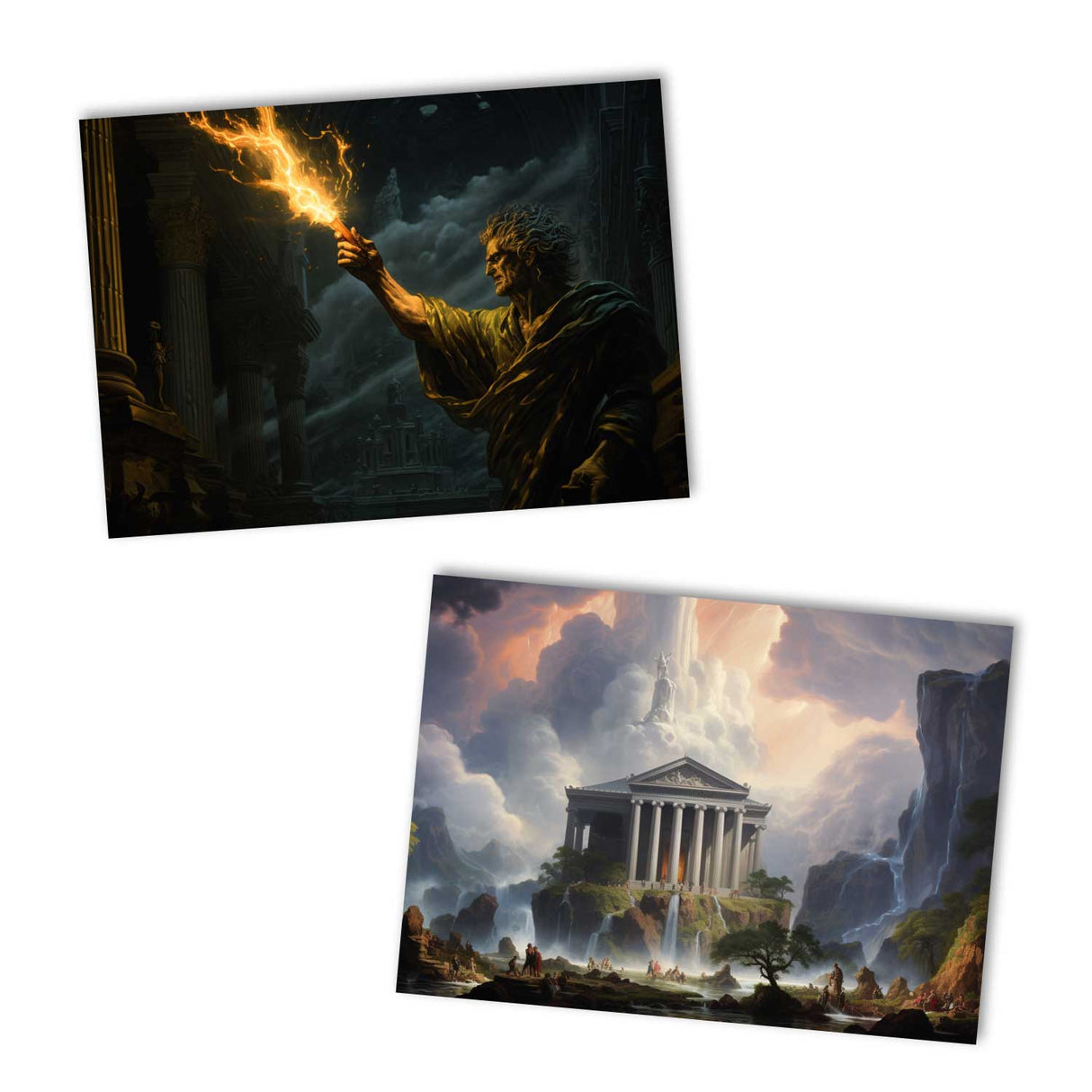 Antike Griechische Mythologie als Kartenset VOL 1 (10 Karten) | Mythologische Karten der Götter | Geschenk | Postkarte oder als Klappkarte