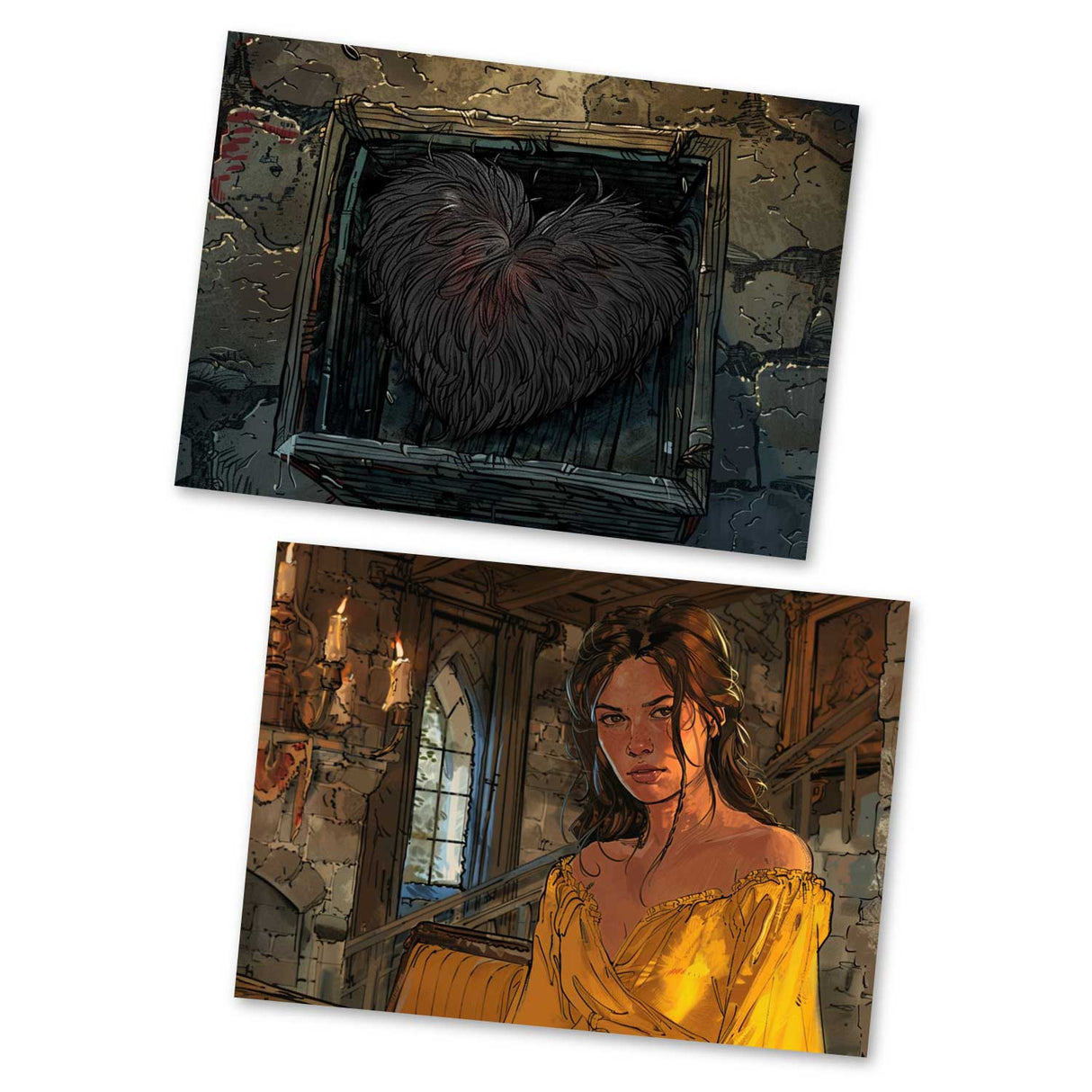 Des Hexers haariges Herz Karten Set A6 (15 Cards) Illustriertes Harry Potter Märchen von Beedle dem Barden I Fantasy Postkarten