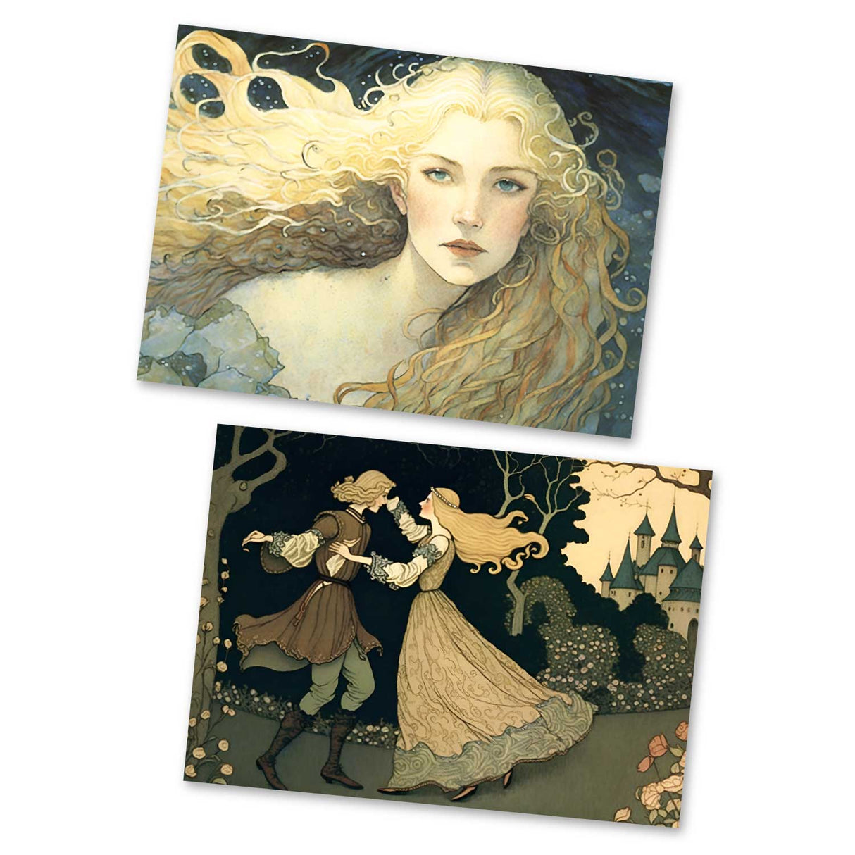 Die kleine Meerjungfrau Karten Set A6 (15 Cards) Illustrierte Märchen im Jugendstil I von H.C. Andersen im Original als kunstvolles Set