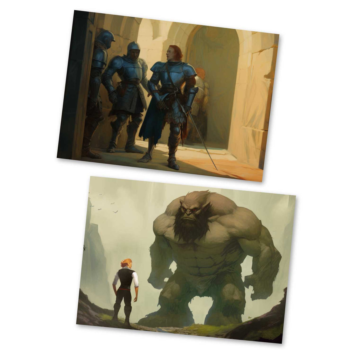 Das tapfere Schneiderlein Set A6 (15 Cards) kunstvoll Illustrierte Märchen I von den Brüdern Grimm im Original als kunstvolles Set