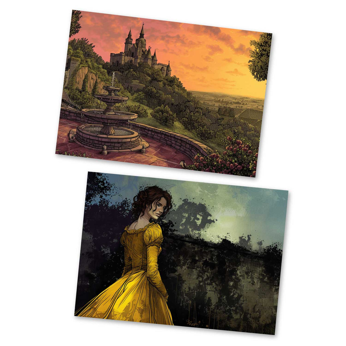 Der Brunnen des wahren Glücks Karten Set A6 (15 Cards) Illustriertes Harry Potter Märchen von Beedle dem Barden I Fantasy Postkarten