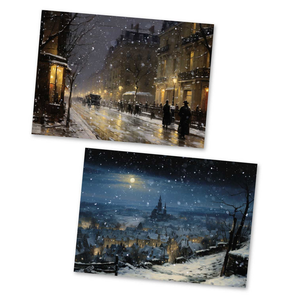 Sterntaler Karten Set A6 (15 Cards) Illustrierte Märchen im Biedermeier Stil I von den Brüdern Gimm im Original als kunstvolles Set