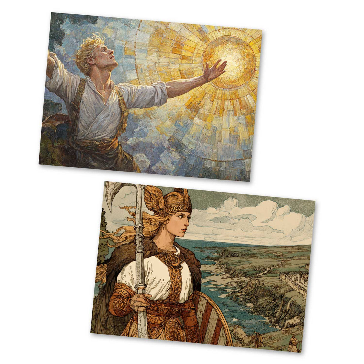 Die Walküre - Teil 3 - Der Ring des Nibelungen Karten Set A6 (15 Cards) klassisch Illustrierte Legende I Walküre I kunstvolles Set