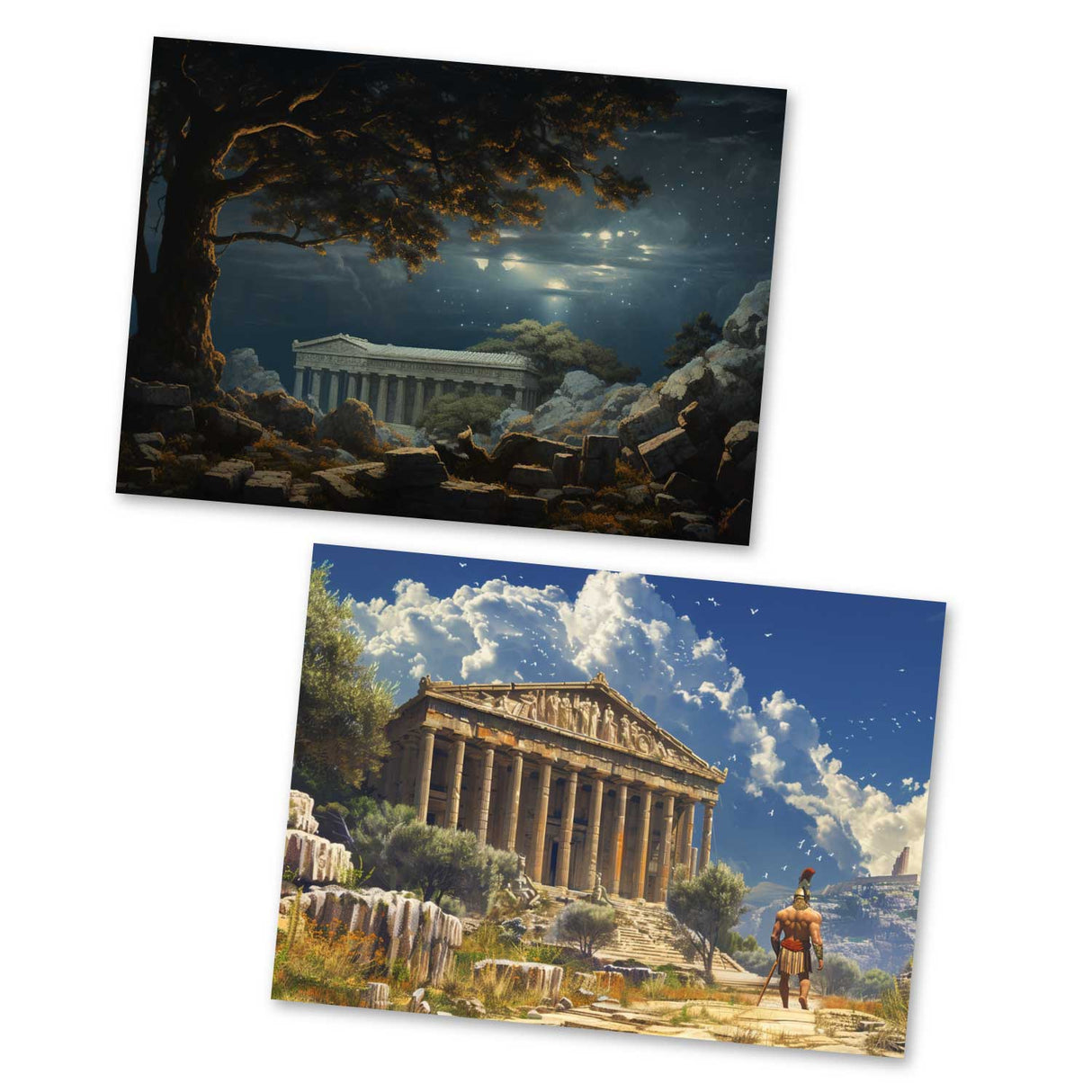 Antike Griechische Mythologie - Herakles - Herkules als Kartenset VOL 1 (15 Karten) | Karten der Götter | Geschenk | Postkarte Klappkarte