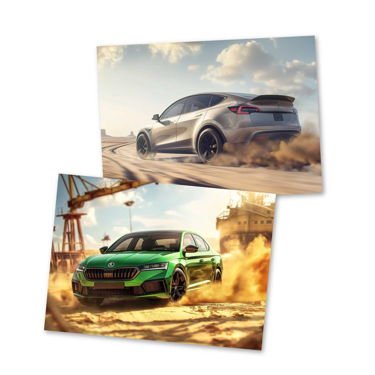 Die schönsten Autos als Grußkarten im Set VOL 2 (15 Karten) | Kunstvolle Motivkarten Autos | Cars, Mercedes, Ford,