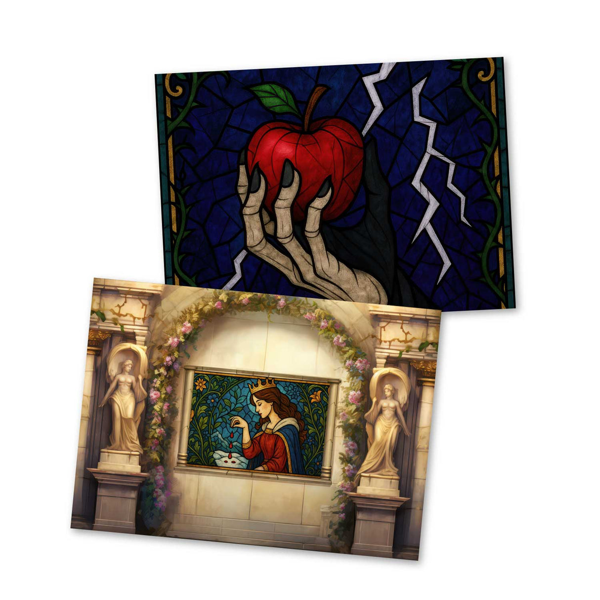 Schneewittchen Set A6 (15 Cards) kunstvoll Illustrierte Märchen I von den Brüdern Grimm im Original als kunstvolles Set