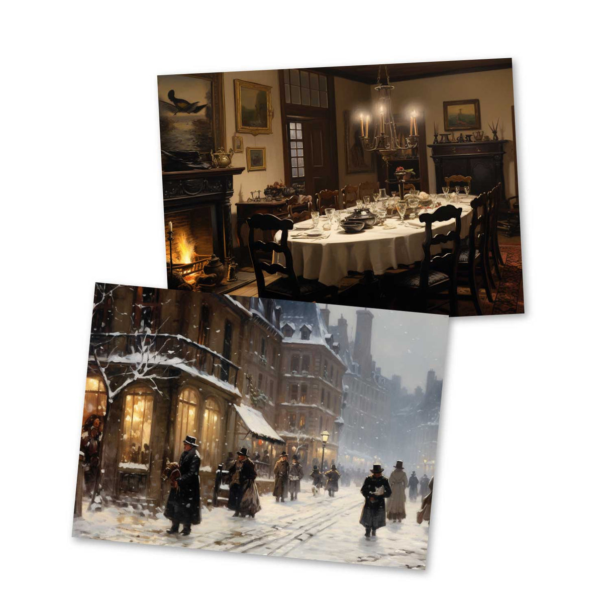 Sterntaler Karten Set A6 (15 Cards) Illustrierte Märchen im Biedermeier Stil I von den Brüdern Gimm im Original als kunstvolles Set