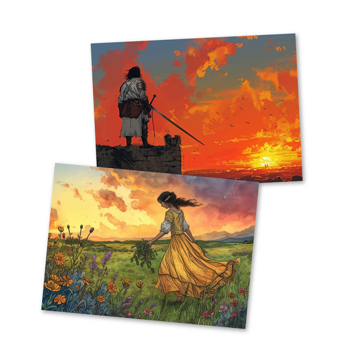 Der Brunnen des wahren Glücks Karten Set A6 (15 Cards) Illustriertes Harry Potter Märchen von Beedle dem Barden I Fantasy Postkarten