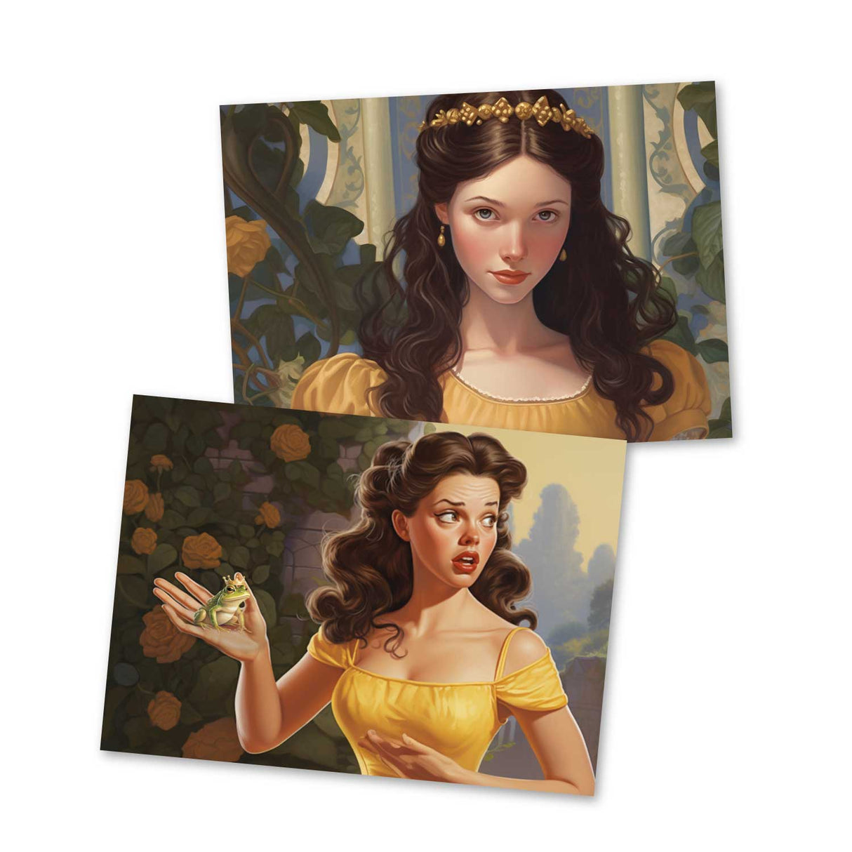 Der Froschkönig Karten Set A6 (15 Cards) Illustrierte Märchen im Painting Still I von den Brüdern Grimm im Original als kunstvolles Set