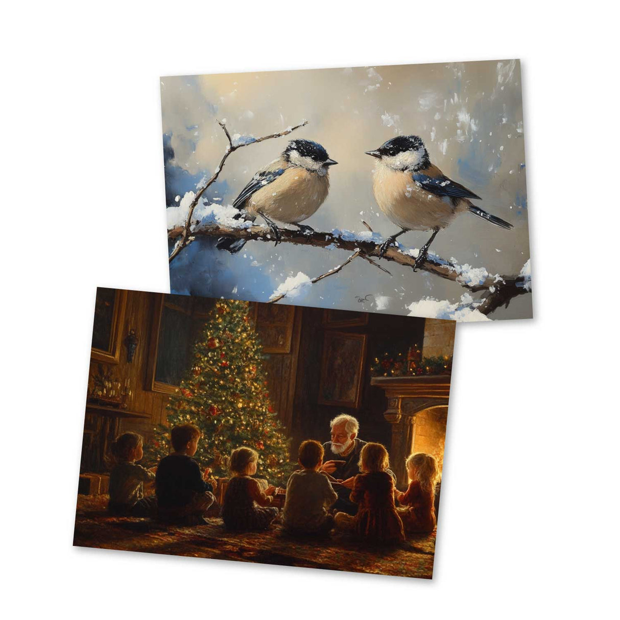 Der Tannenbaum - Märchen von H.C. Andersen Set A6 (15 Cards) klassisch Illustriert I Weihnachtsbaum I kunstvolles Set