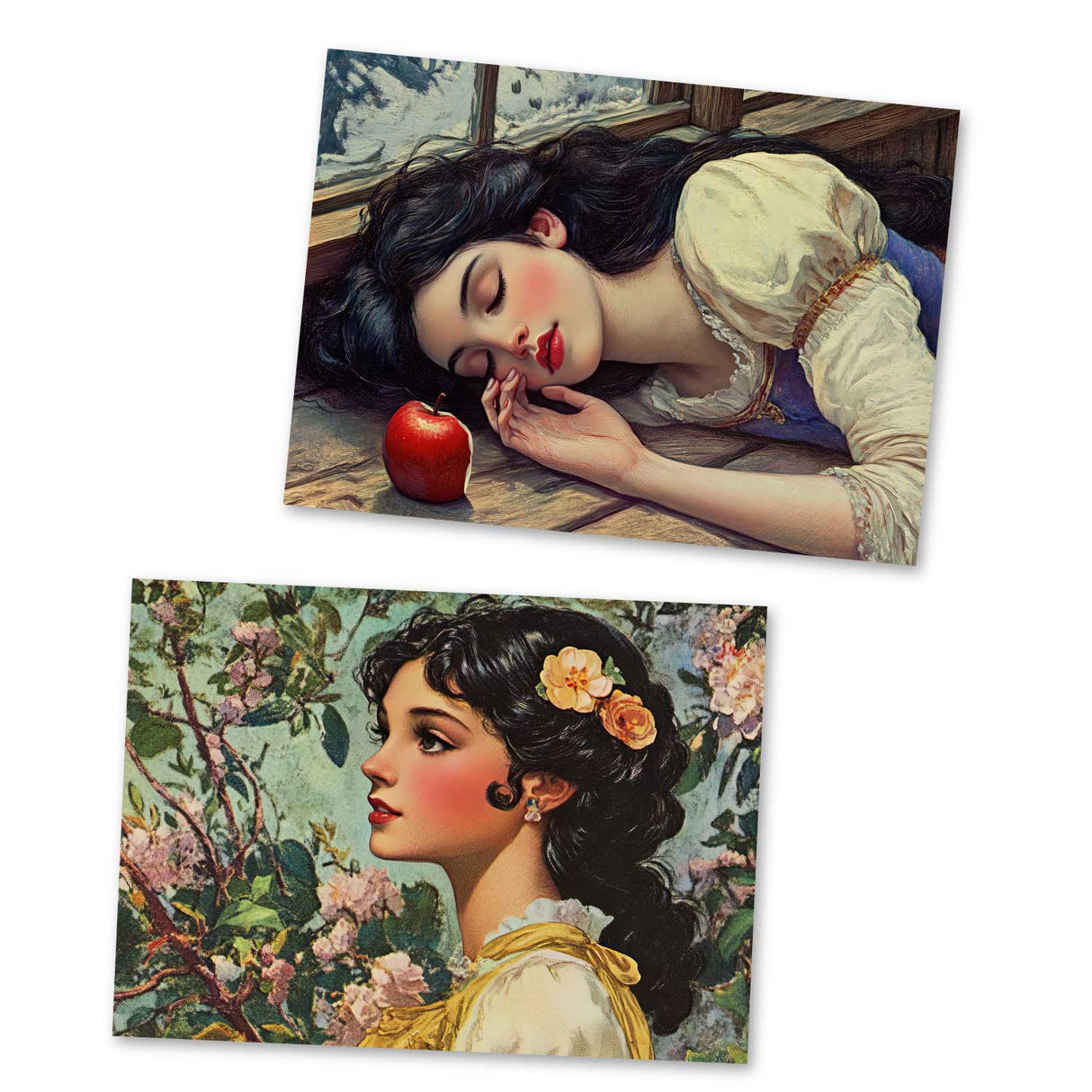 Schneewittchen Set A6 (15 Cards) kunstvoll Illustrierte Märchen I von den Brüdern Grimm im Original als kunstvolles Set