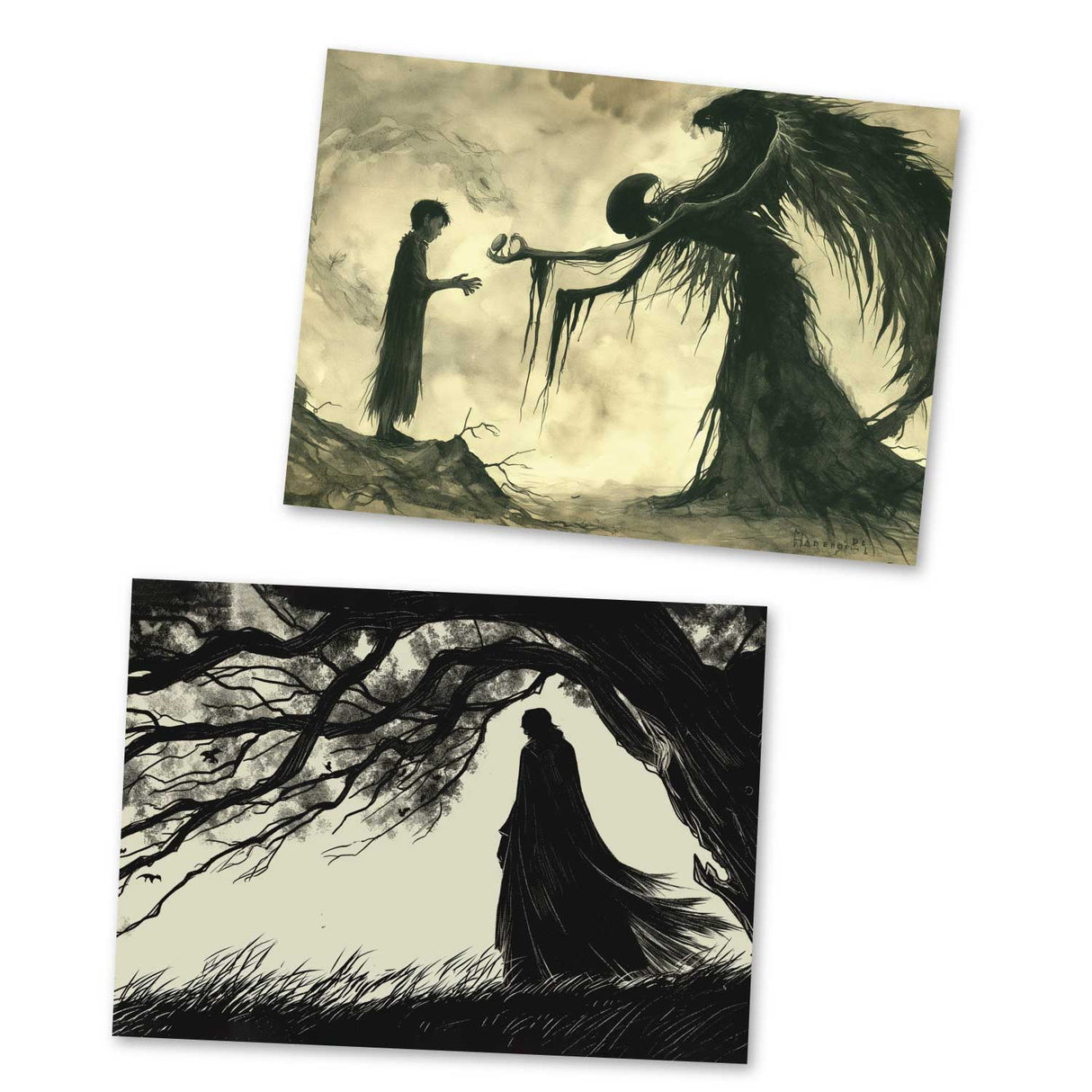 Die drei Brüder Set A6 (15 Cards) kunstvoll Illustrierte Märchen aus dem Harry Potter Universum I Heiligtümer des Todes