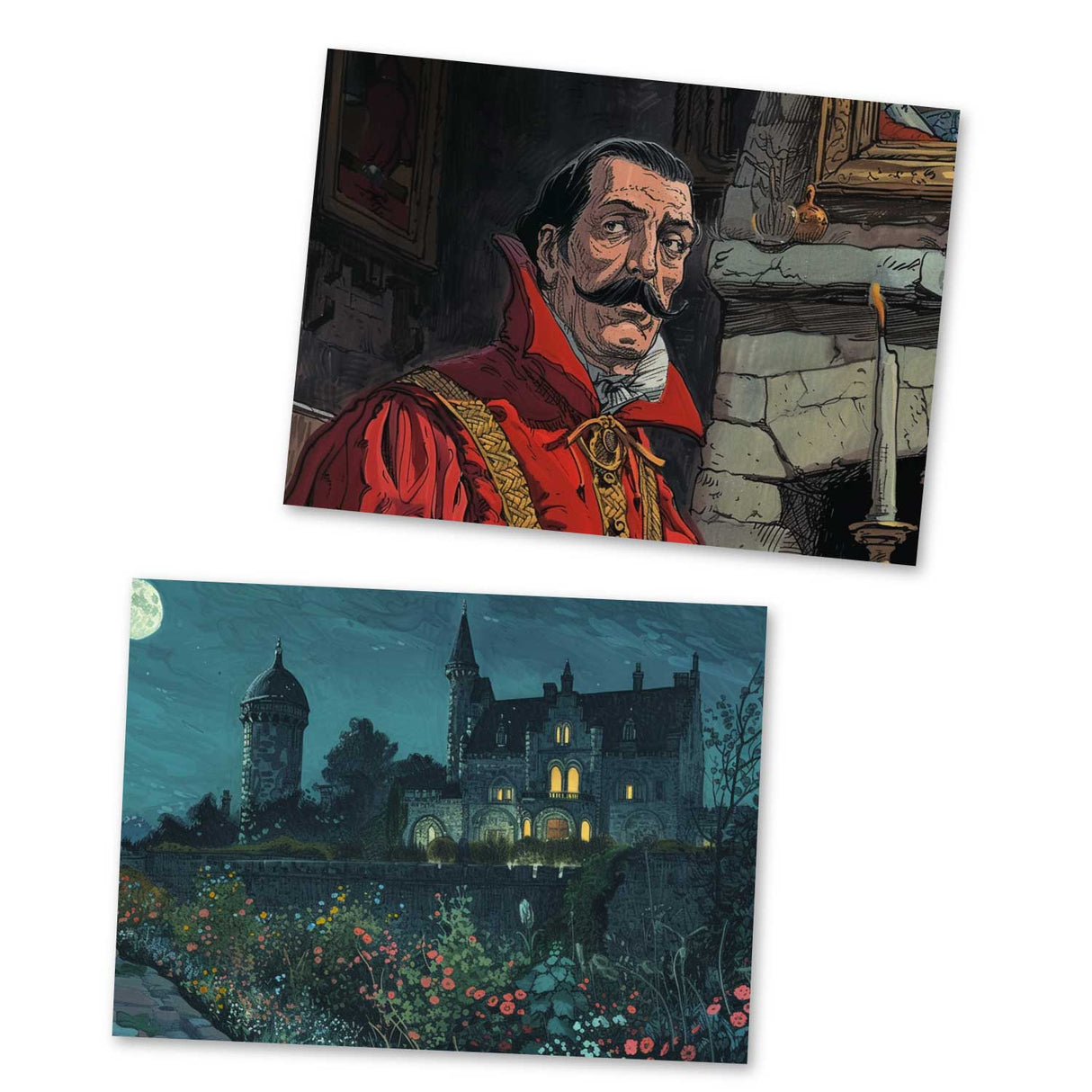 Die kluge Gretel Karten Set A6 (15 Cards) Illustriertes Märchen I von den Gebrüdern Grimm im Original I humorvolle Vintage Karten