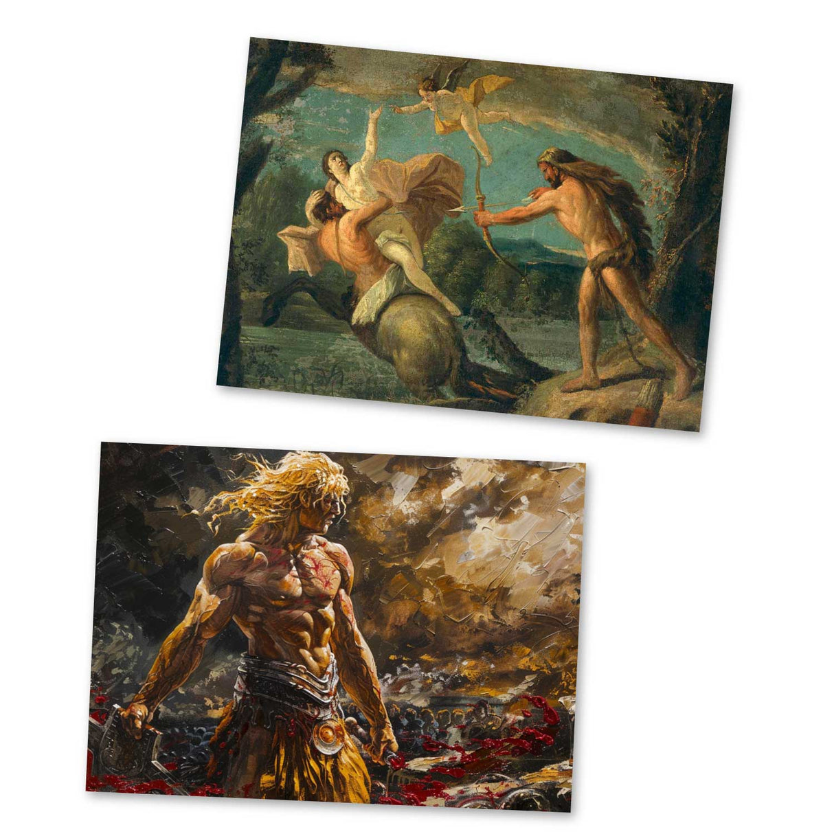 Antike Griechische Mythologie - Herakles - Herkules als Kartenset VOL 1 (15 Karten) | Karten der Götter | Geschenk | Postkarte Klappkarte
