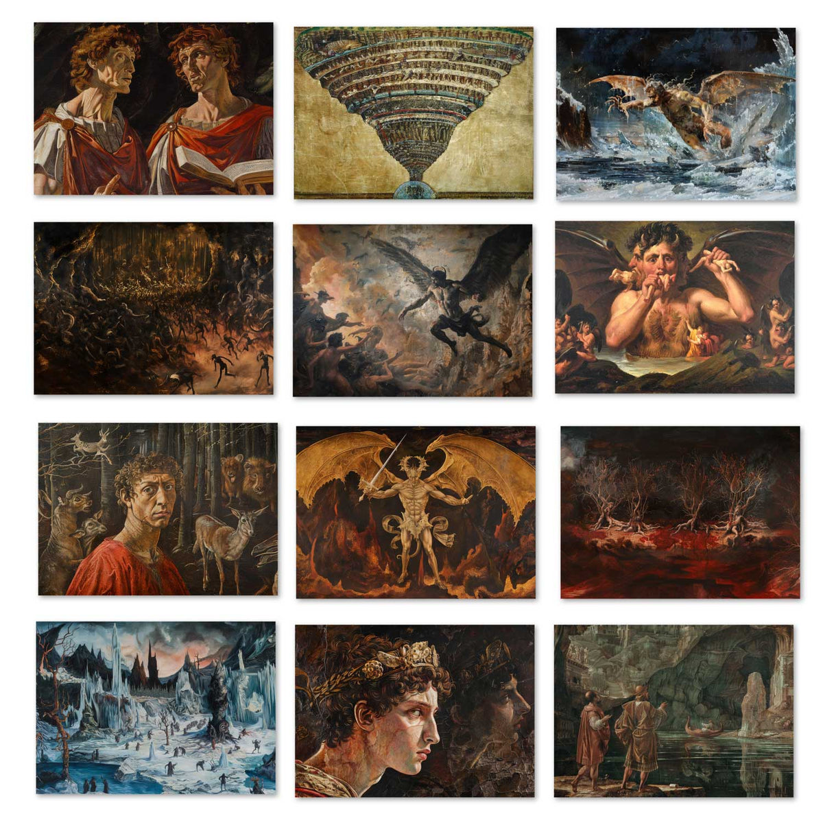 Dantes Inferno Kunstkarten Set 12 Karten Kunstvolle Karten Gesch dantes-inferno-kunstkarten-set-12-karten-kunstvolle-karten-gesch