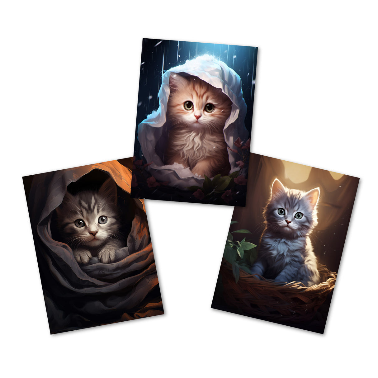 Katzenbabys Kitten Dekorationskarten A6 Set (15 Cards) Grusskarten und Geburtstagskarten I Katzen, Kittens