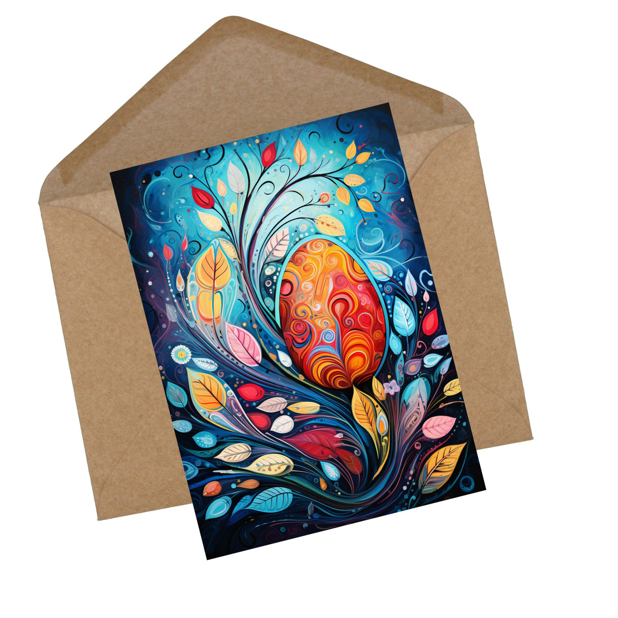 Ostereier Grußkarten Set V3 (10 Karten) | Kunstvolle Oster Karten | Geschenk | Karte mit Grußbotschaft | Postkarte oder Klappkarte