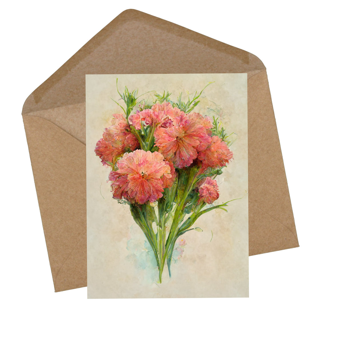 Postkarten A6 Set (10 Cards) Vintage Blumengruß Edition I digital Painting I Neutrale Grußkarten mit Blumen Bouquet Aquarellzeichnung
