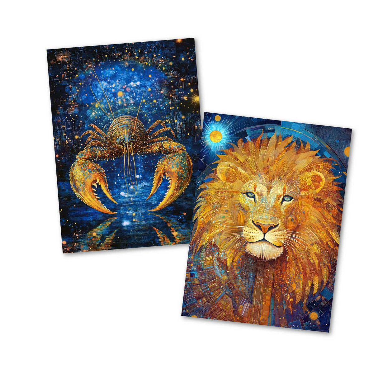 Zodiac sign card set (12 cards) I Greeting cards, folding cards and postcards with motifs of the zodiac signs