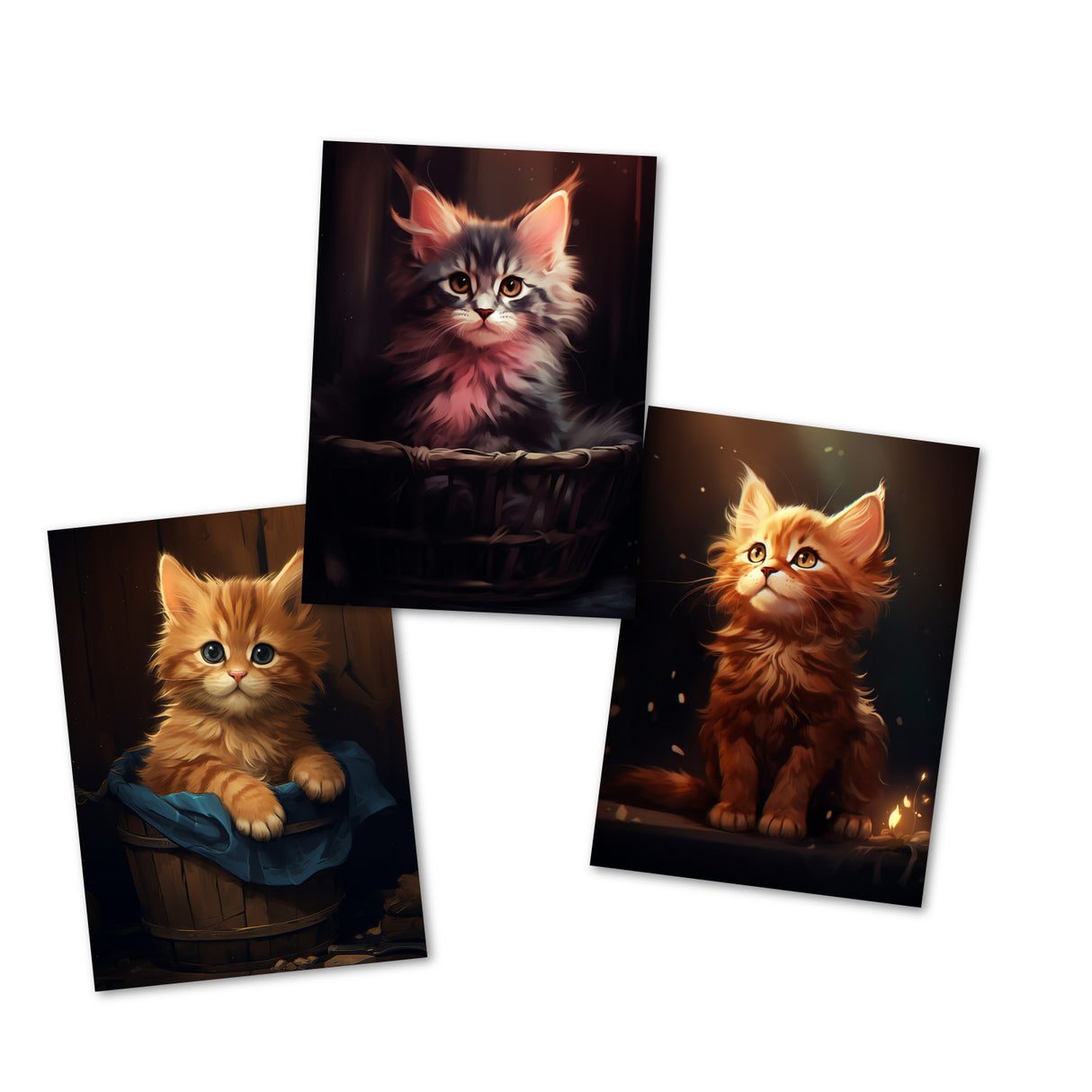 Katzenbabys Kitten Dekorationskarten A6 Set (15 Cards) Grusskarten und Geburtstagskarten I Katzen, Kittens