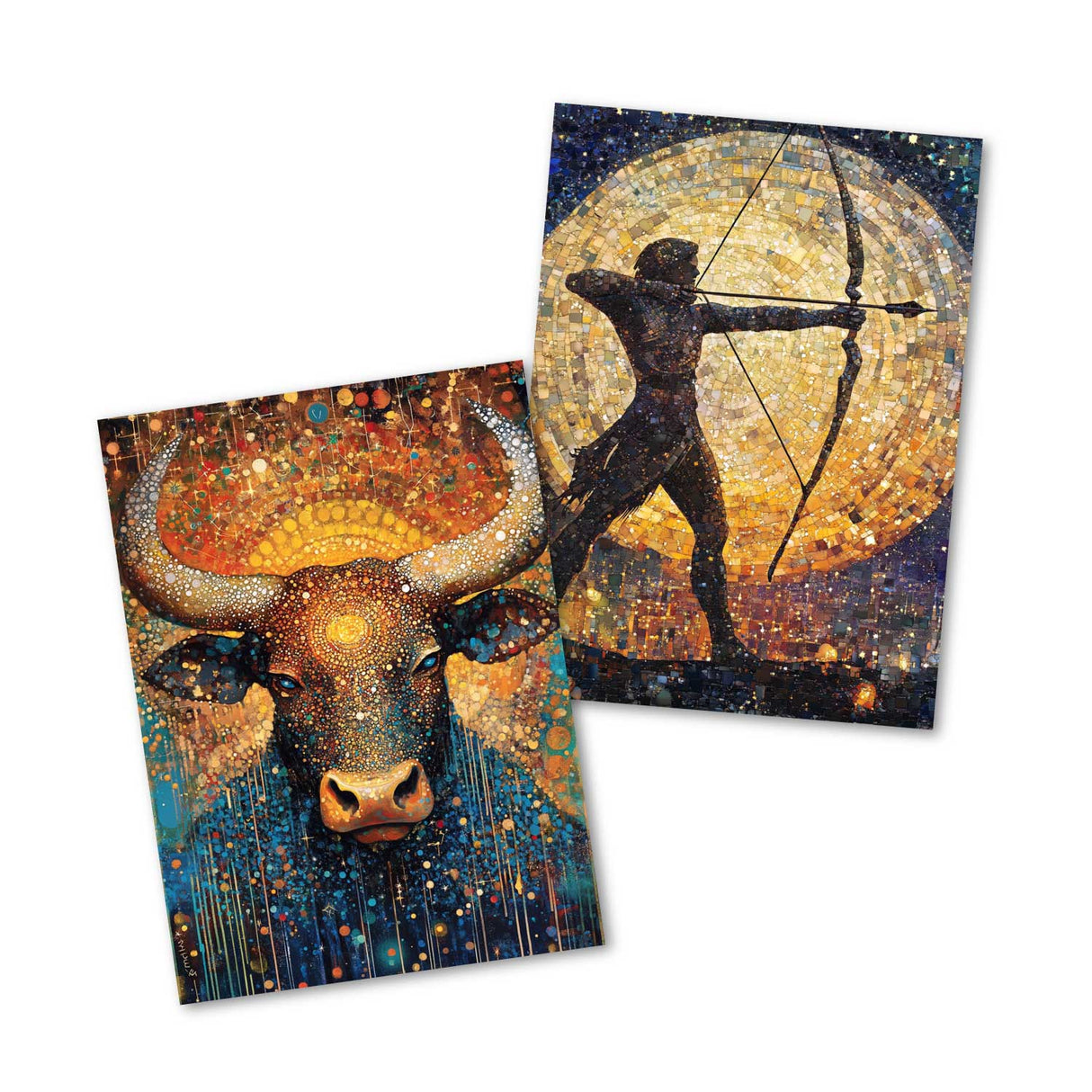 Zodiac sign card set (12 cards) I Greeting cards, folding cards and postcards with motifs of the zodiac signs