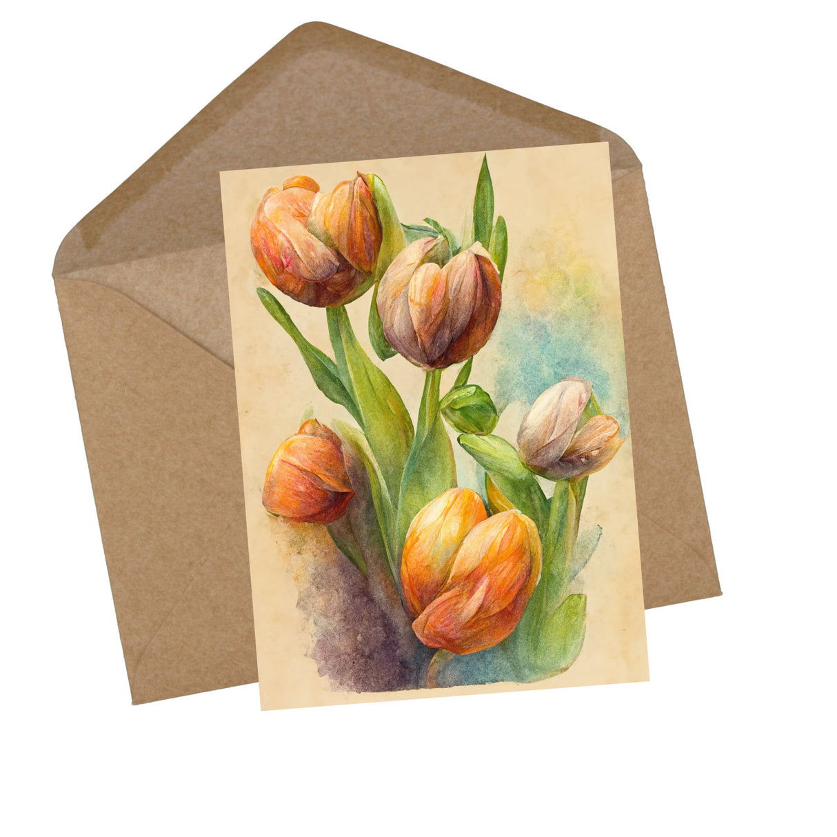 Postkarten A6 Set (10 Cards) Vintage Blumengruß Edition I digital Painting I Neutrale Grußkarten mit Blumen Bouquet Aquarellzeichnung