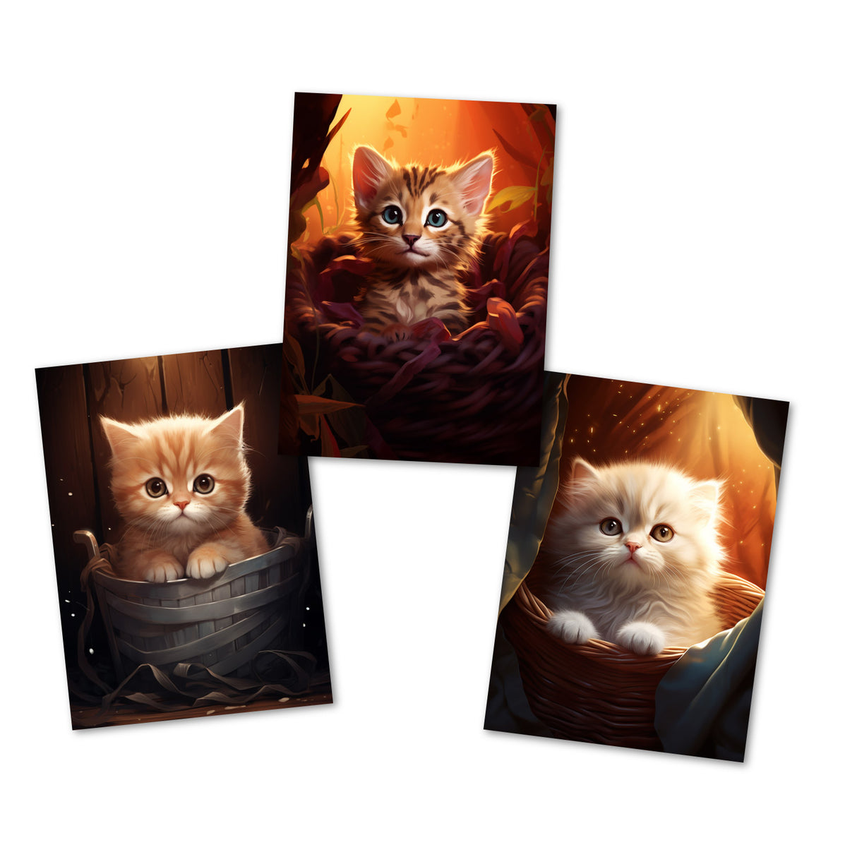 Katzenbabys Kitten Dekorationskarten A6 Set (15 Cards) Grusskarten und Geburtstagskarten I Katzen, Kittens