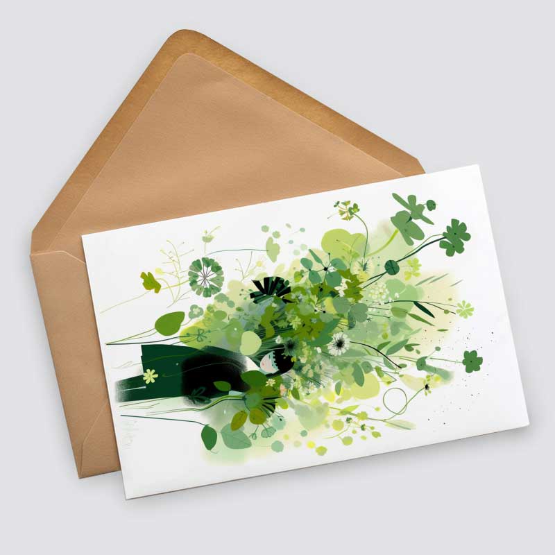 Kunstvolle Blumengrüße Geburtstagskarten - Grußkarten Set (10 Karten) | Aquarell Look | Postkarte oder Klappkarte | Design Aquarell