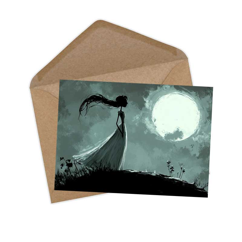 Die Leichenbraut Karten Set A6 (15 Cards) Illustriertes Märchen I jüdisches Märchen im Original als kunstvolles Set I Halloween Corpse Bride Creepy Motive