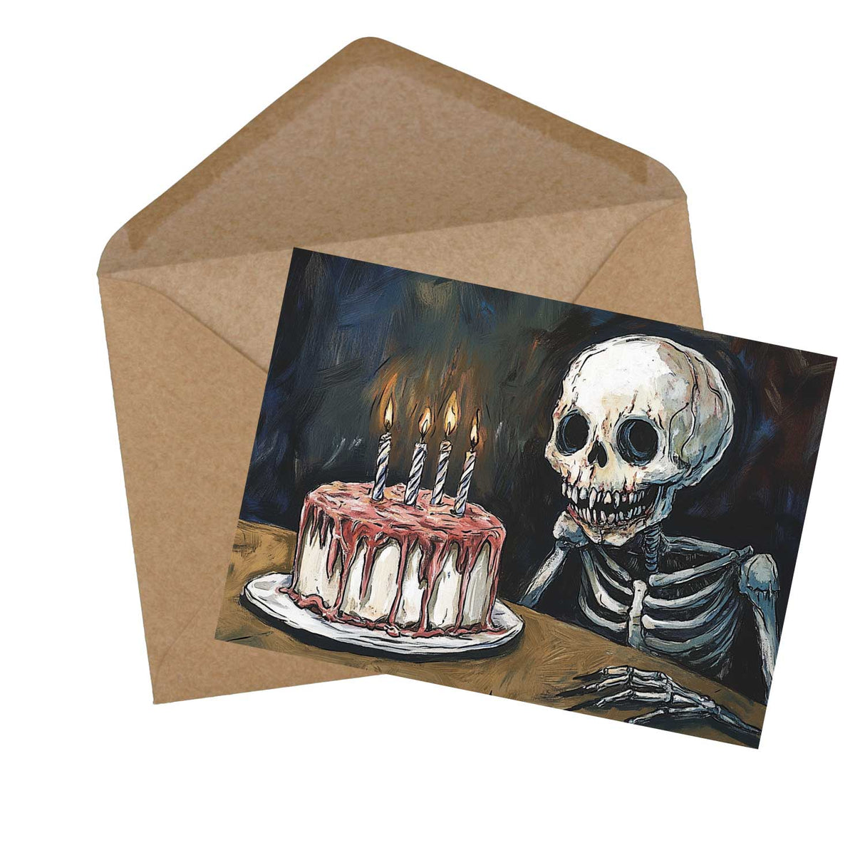 Grusellige Geburtstags Grußkarten Set (10 Karten) | Monster Karten zum Geburtstag | Grußbotschaft im skurillen Tim Burton Style