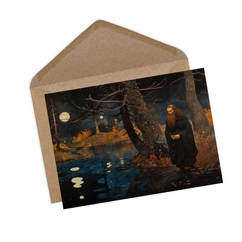 Das Rheingold - Der Ring der Nibelungen Karten Set A6 (15 Cards) klassisch Illustrierte Legende I Rheingold I kunstvolles Set