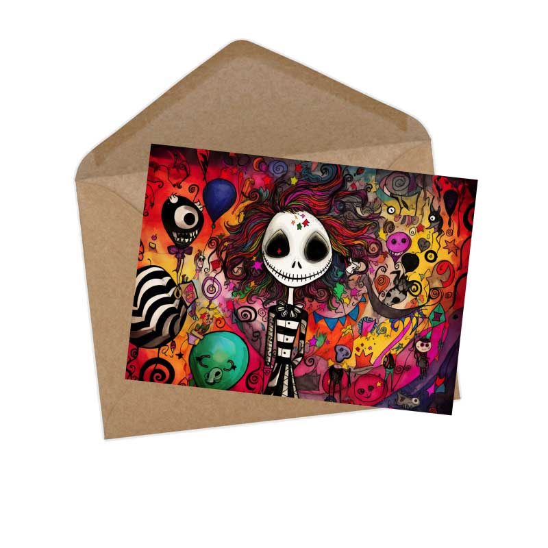 Schaurig schöne Geburtstags Grußkarten Set (15 Karten) | Kunstvolle grusselige Karten zum Geburtstag | Grußbotschaft im Tim Burton Style