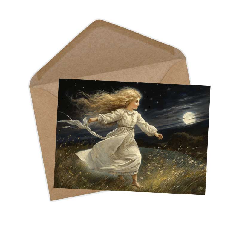 Sterntaler Karten Set A6 (15 Cards) Illustrierte Märchen im Biedermeier Stil I von den Brüdern Gimm im Original als kunstvolles Set