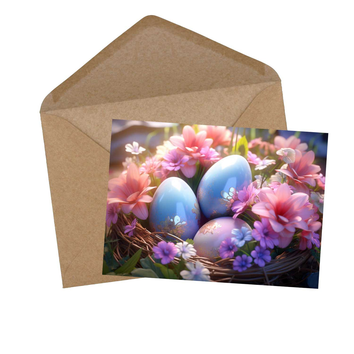 Oster Grußkarten Set (10 Karten) | Kunstvolle Osterkarten | Geschenk | Karte mit Grußbotschaft | Postkarte | Osterfest VOL2 CGI