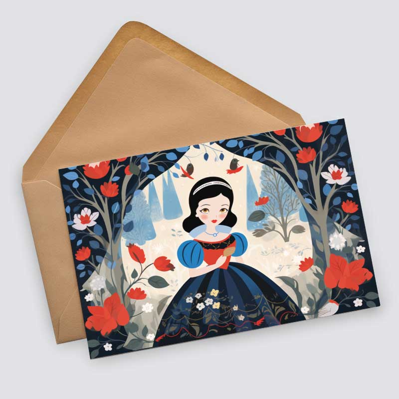 Kinder Geburtstags und Einladungskarten Set (15 Karten) | Märchenhafte Motive | Geschenk | für Jungen und Mädchen