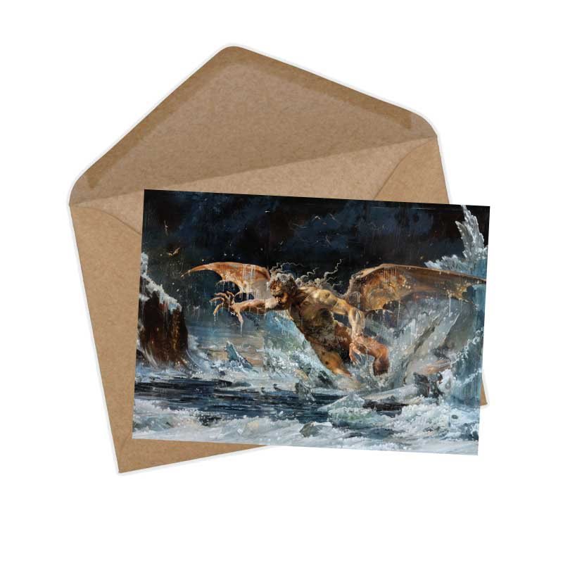 Dantes Inferno Kunstkarten Set (12 Karten) | Kunstvolle Karten | Geschenk | Unterwelt Hölle | Postkarte oder als Klappkarte