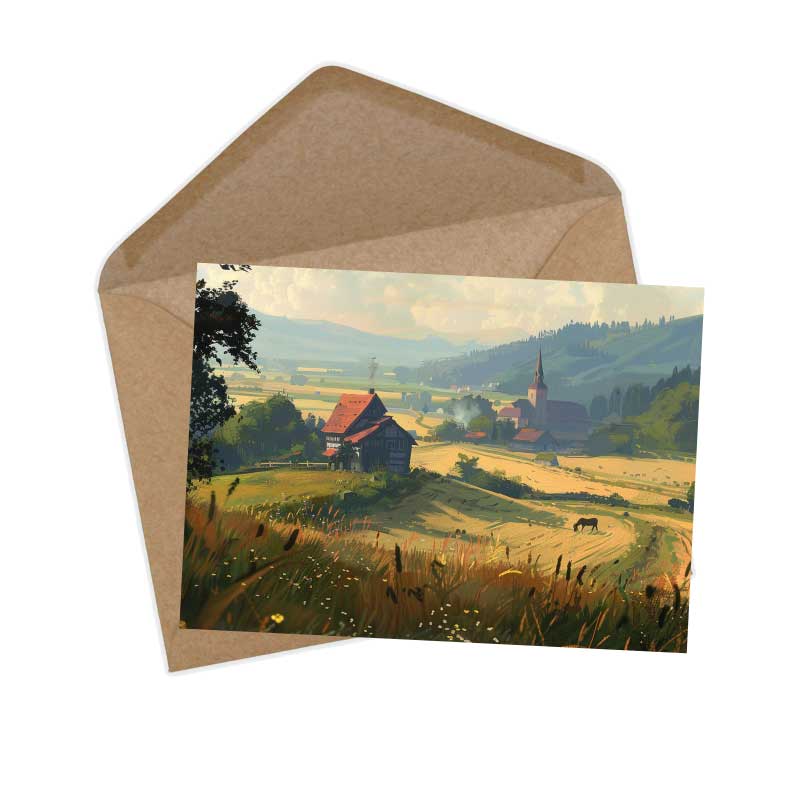 Hans im Glück Karten Set A6 (15 Cards) Illustriertes Märchen I von den Brüdern Grimm im Original I Vintage Karten